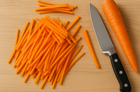 Julienne schneiden: Feine Streifen für zarte Gerichte